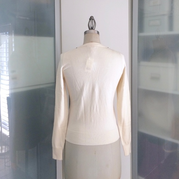 NWT Banana Republic cream and black cardigan s XS - Picture 3 of 3
